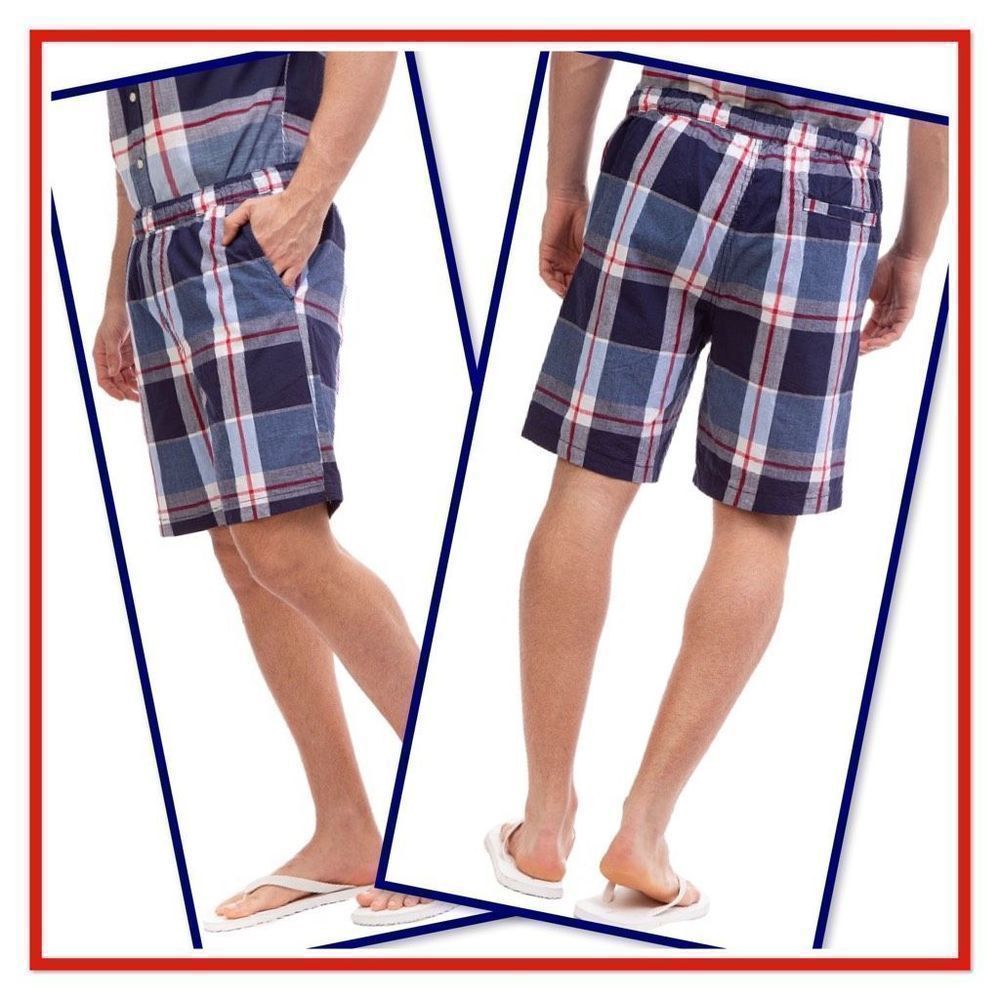 U.S. Polo Assn Size S Blue Plaid Jogger Shorts